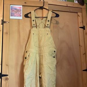 Patagonia women’s overalls size medium, tan colored.